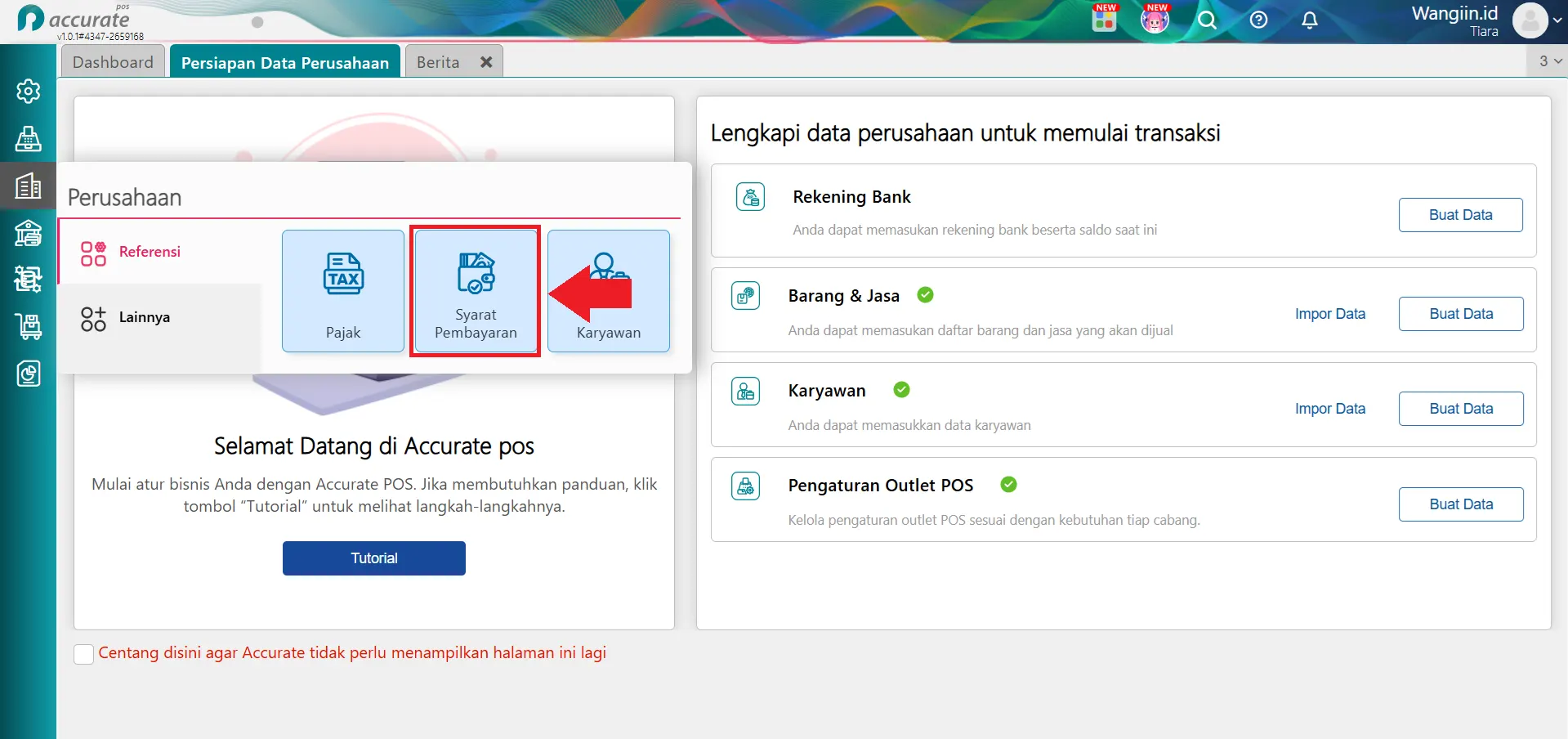 membuat syarat pembayaran